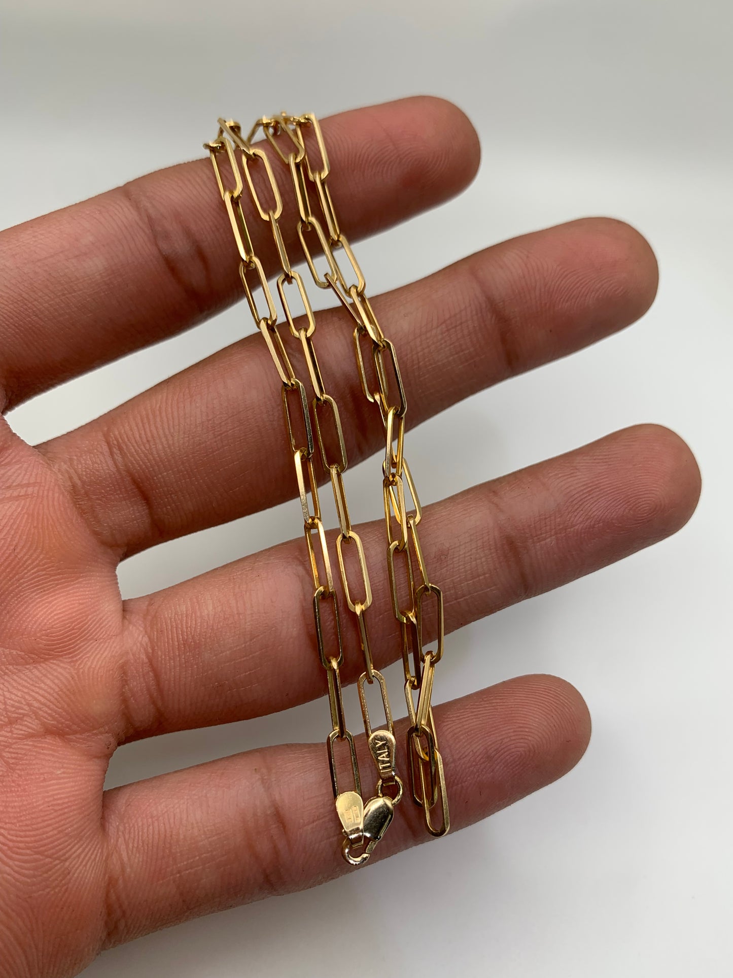 Gold Paper Clip Chain (14K 6.2g)